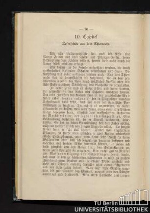 10. Capitel. Rosenfeinde aus dem Thierreiche.