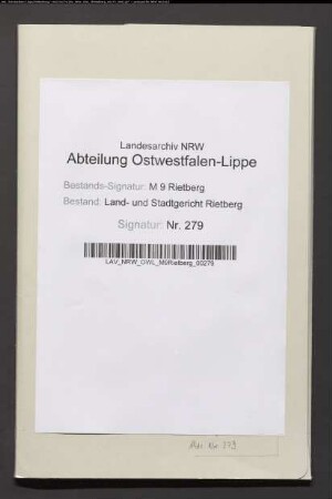Erblasser: Veringmeier, Anne Catharine: Testament