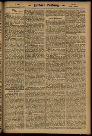 Zweite Ausgabe vom Montag, den 09. Juni 1913.
