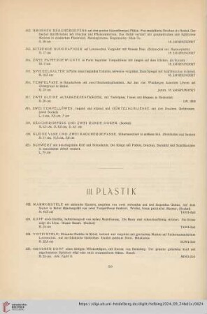 III. Plastik (Nr. 322-328)