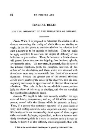 General Rules For The Discovery Of The Simulation Of Disease.