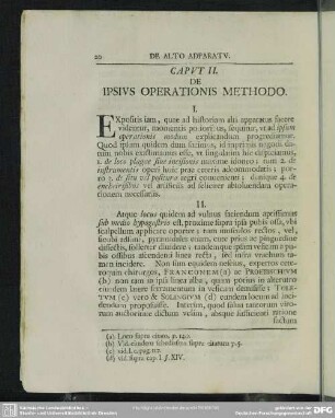 Caput II. De Ipsius Operationis Methodo