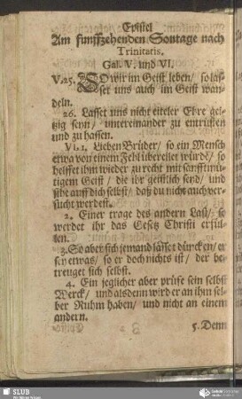 [Am fünffzehenden Sontage nach Trinitatis]