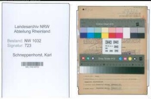Entnazifizierung Karl Schneppenhorst , geb. 25.02.1885 (Kassensekretaer)