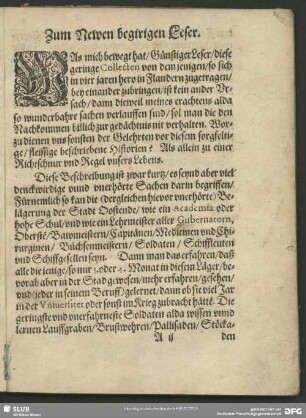 Zum Newen begierigen Leser
