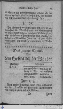 Das zweyte Capitel.