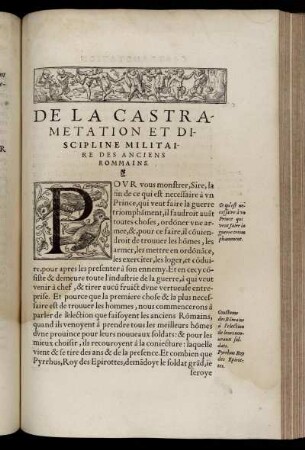 De la Castrametation et Discipline Militaire des anciens Rommains.