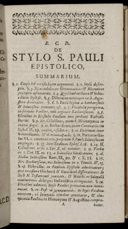 De Stylo S. Pauli Epistolico,