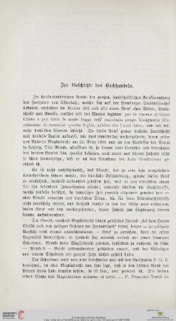 Zur Geschichte des Buchhandels