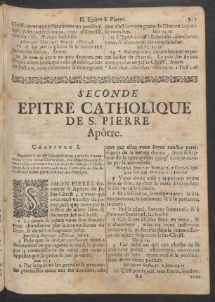 Seconde Epitre Catholoque Des Pierre Apôtre