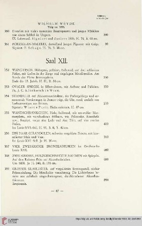 Saal XII. (Nr. 352-371)