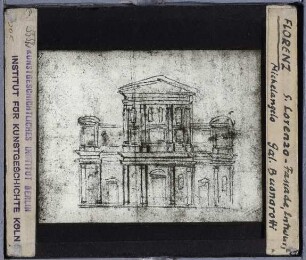 Florenz, S. Lorenzo,Michelangelo, Entwurf für die Fassade von S. Lorenzo (Florenz CB 47A)