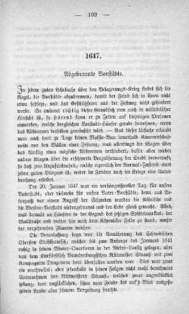 1647. Abgebrannte Vorstädte