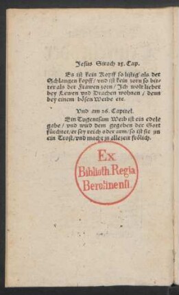 Jesus Sirach ...