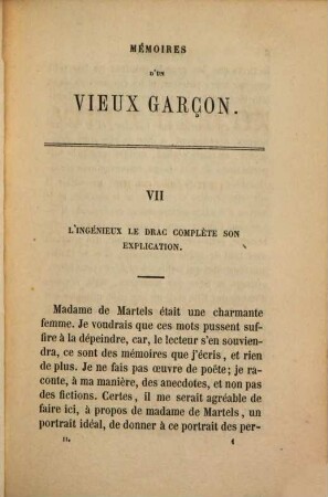 Mémoires d'un vieux garçon, 2