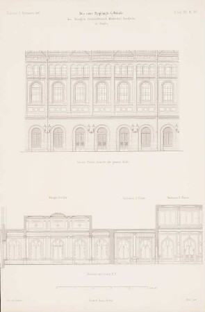 Niederschlesisch-Märkischer Bahnhof (Schlesischer Bahnhof, Ostbahnhof), Berlin: Innenansicht Große Halle, Schnitt EF (aus: Atlas zur Zeitschrift für Bauwesen, hrsg. v. G. Erbkam, Jg. 20, 1870)