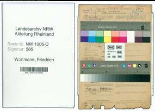 Entnazifizierung Friedrich Wortmann , geb. 17.12.1908 (Zugfuehrer)