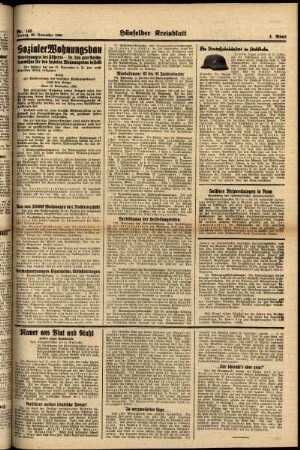 Zweite Ausgabe vom Mittwoch, den 20. November 1940.