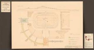 Sport- und Erholungsheim Schinkelwettbewerb 1933: Lageplanausschnitt 1:1000