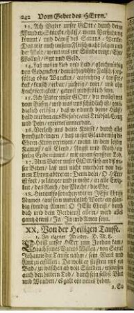 XX. Von der Heiligen Tauffe.