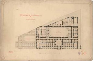 Hofmann, Theobald; Heilbronn; Stadtbad - Hauptgeschoss (Grundriss)