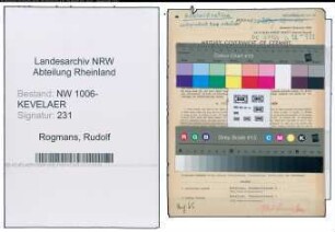 Entnazifizierung Rudolf Rogmans , geb. 25.04.1900 (Steuerberater)