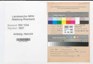 Entnazifizierung Heinrich Amberg , geb. 19.11.1914 (Oberfeldwebel)