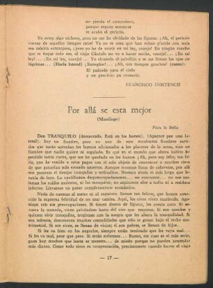 Por allá se está mejor : (Monólogo)
