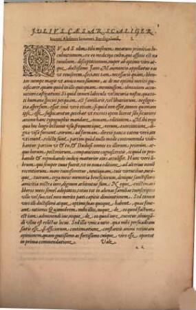 Julii Caesaris Scaligeri ... in librum de Insomniis Hippocratis commentarius