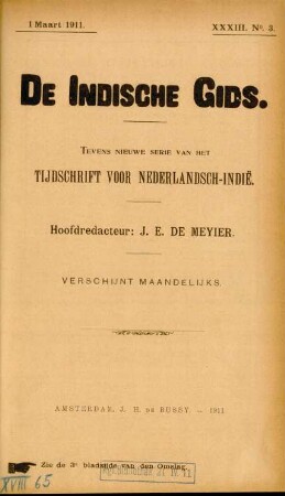 XXXIII. No. 3. 1 Maart 1911