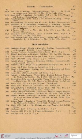 Ordensmeister (Nr. 1876 - 1933)