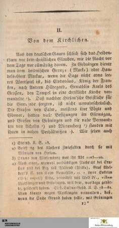 II. Von dem Kirchlichen