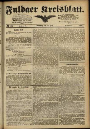 Ausgabe vom Mittwoch, den 20. Juli 1910.