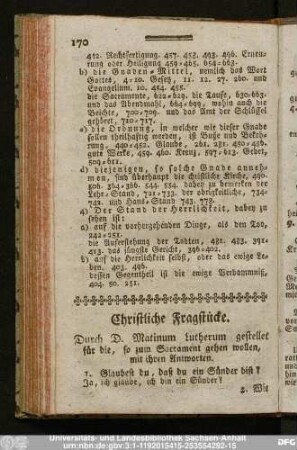 Christliche Fragstücke.