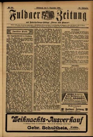 Zweite Ausgabe vom Mittwoch, den 09. Dezember 1896.