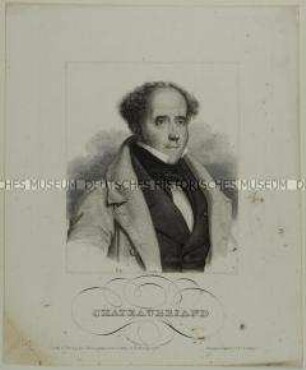 Porträt des Schriftstellers und Politikers François René de Chateaubriand