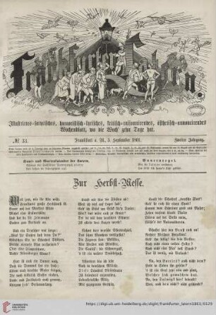 No. 33, Frankfurt a. M., 3. September 1861, Zweiter Jahrgang