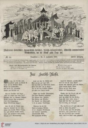 No. 33, Frankfurt a. M., 3. September 1861, Zweiter Jahrgang