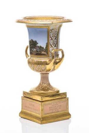 Krater-Vase mit Sockel, für Holzhändler und Abgeordneter Otto