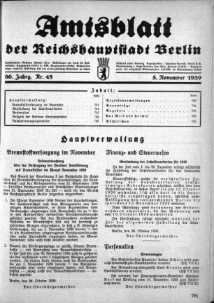 1939,45: Nr. 45, 5. November 1939