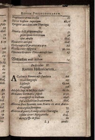 Indiculus II. Rerum Historicarum