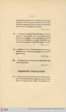 Faiences Francaises (Nr. 290 - 294)