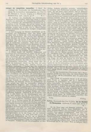 117-118 [Rezension] Strack, Hermann L. (Hrsg.), Jahrbuch der evangelischen Judenmission. I. Band