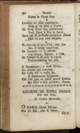 Canzuns de Nossa Donna Sur tut Onn. - Canzuns de nossa Donna.