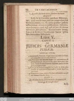 Caput I. De Iudiciis Germaniae Publicis.