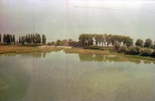 Reichenau: Insel Reichenau, von Westen, Festlanddamm