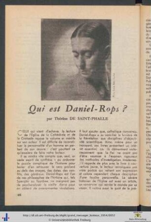 Qui est Daniel-Rops?