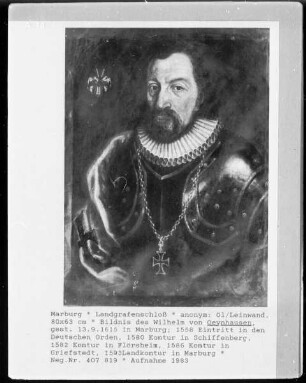 Bildnis des Wilhelm von Oeynhausen (gestorben 1615), Mitglied des Deutschen Ordens seit 1558