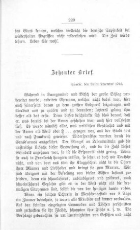 Zehenter Brief