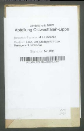 Erblasser: Meyer, Dorothea Louise, geb. Hartmann: